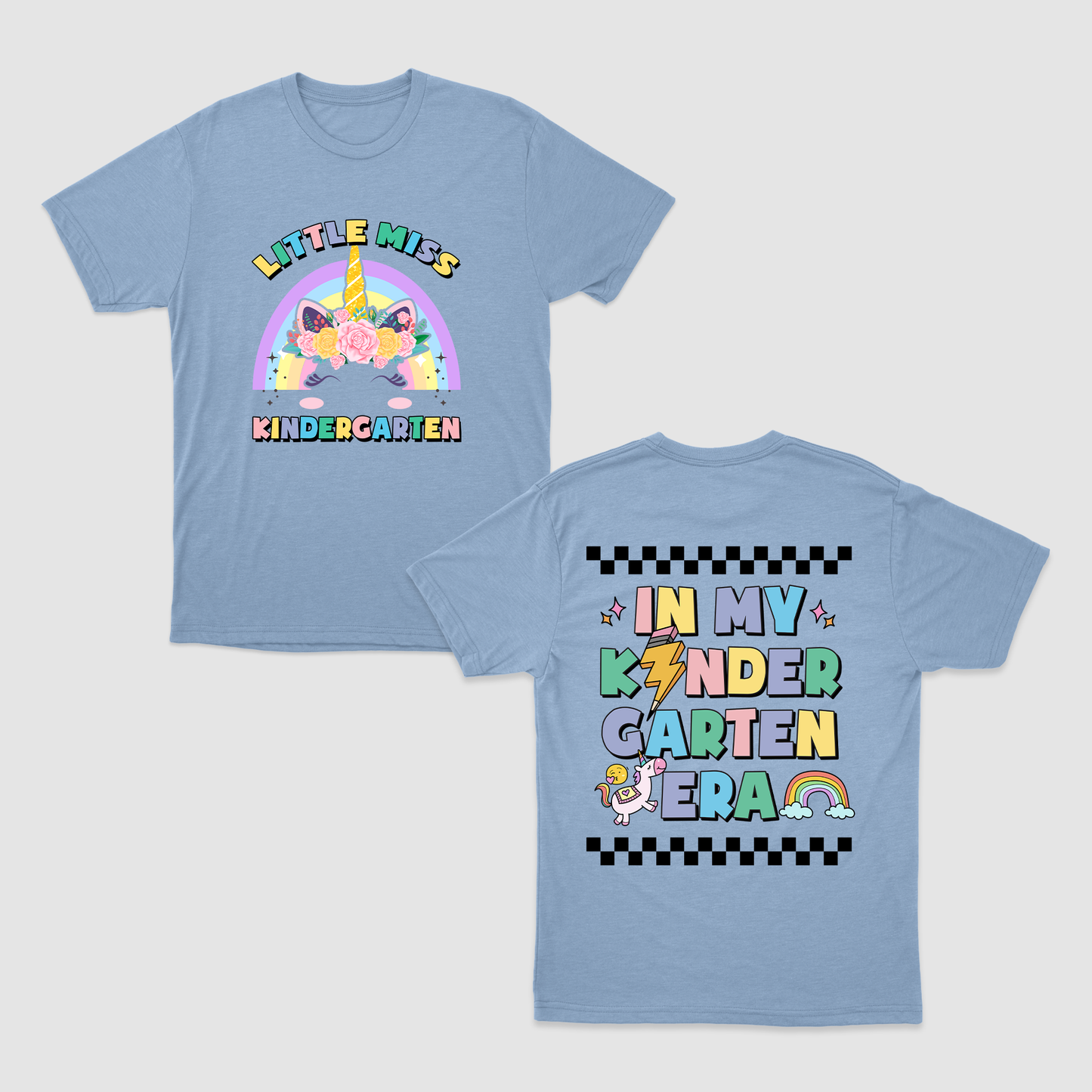 Litlle Miss In My Kindergarten Era Shirt, Custom Grade Shirt, Personlized School Shirt For Kids, Cute Unicorn Shirt, Back To School 2024