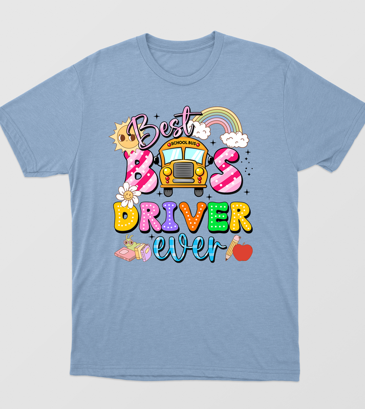 Best bus driver ever shirt , back to school tshirt, school vibes, school bus driver tee, School Gift Tee, Fun Bus Driver Tee
