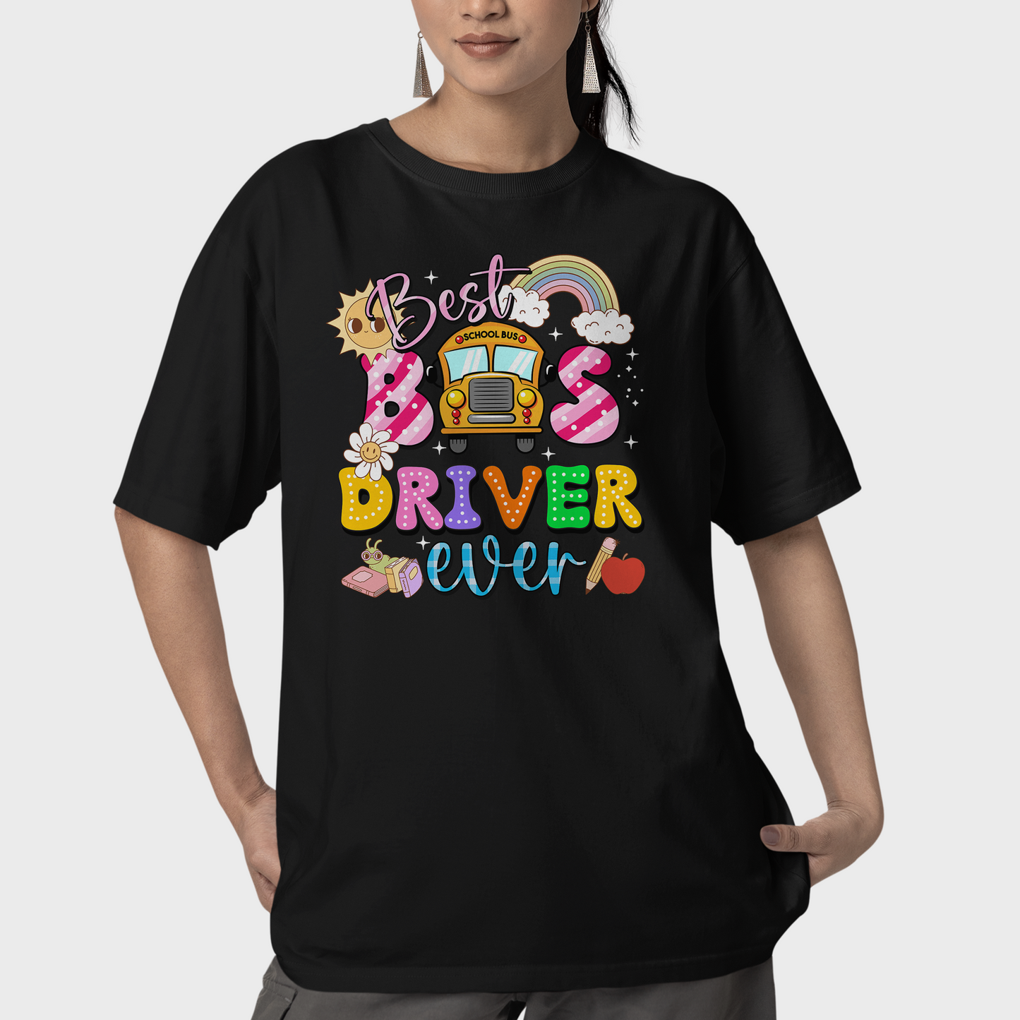 Best bus driver ever shirt , back to school tshirt, school vibes, school bus driver tee, School Gift Tee, Fun Bus Driver Tee