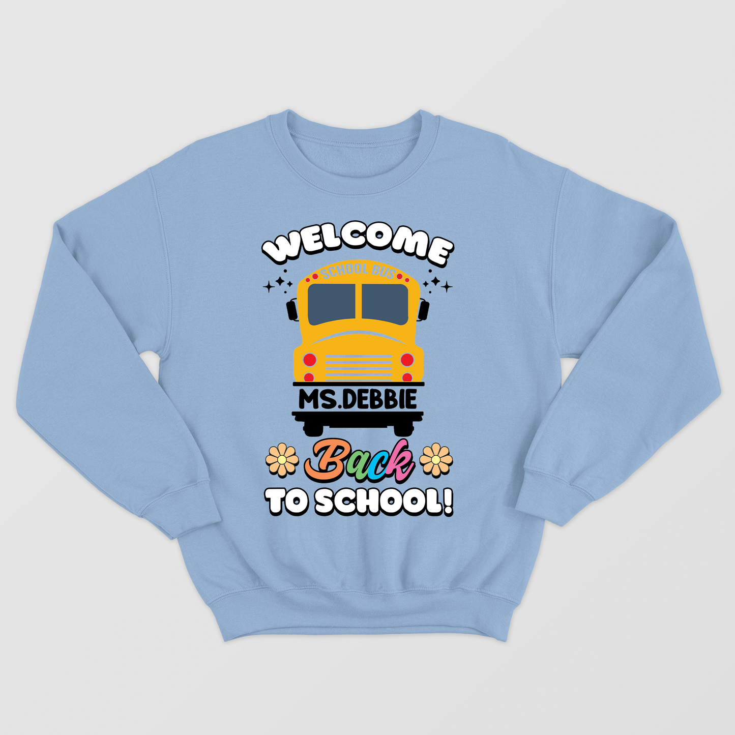 Welcome Back to School, Custom School Bus Shirt, Personalization Transportation Shirt, School Bus Gift With Name, Bus Driver Shirt Gift