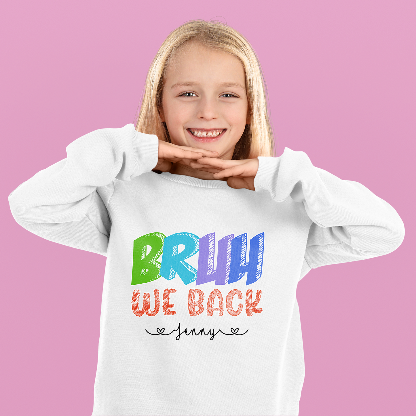 Funny Bruh We Back Shirt, Welcome Back To School 2024, Personalized Kid's Name Shirt, Happy 1st Day Of School Shirt, Teacher Appreciation Shirt