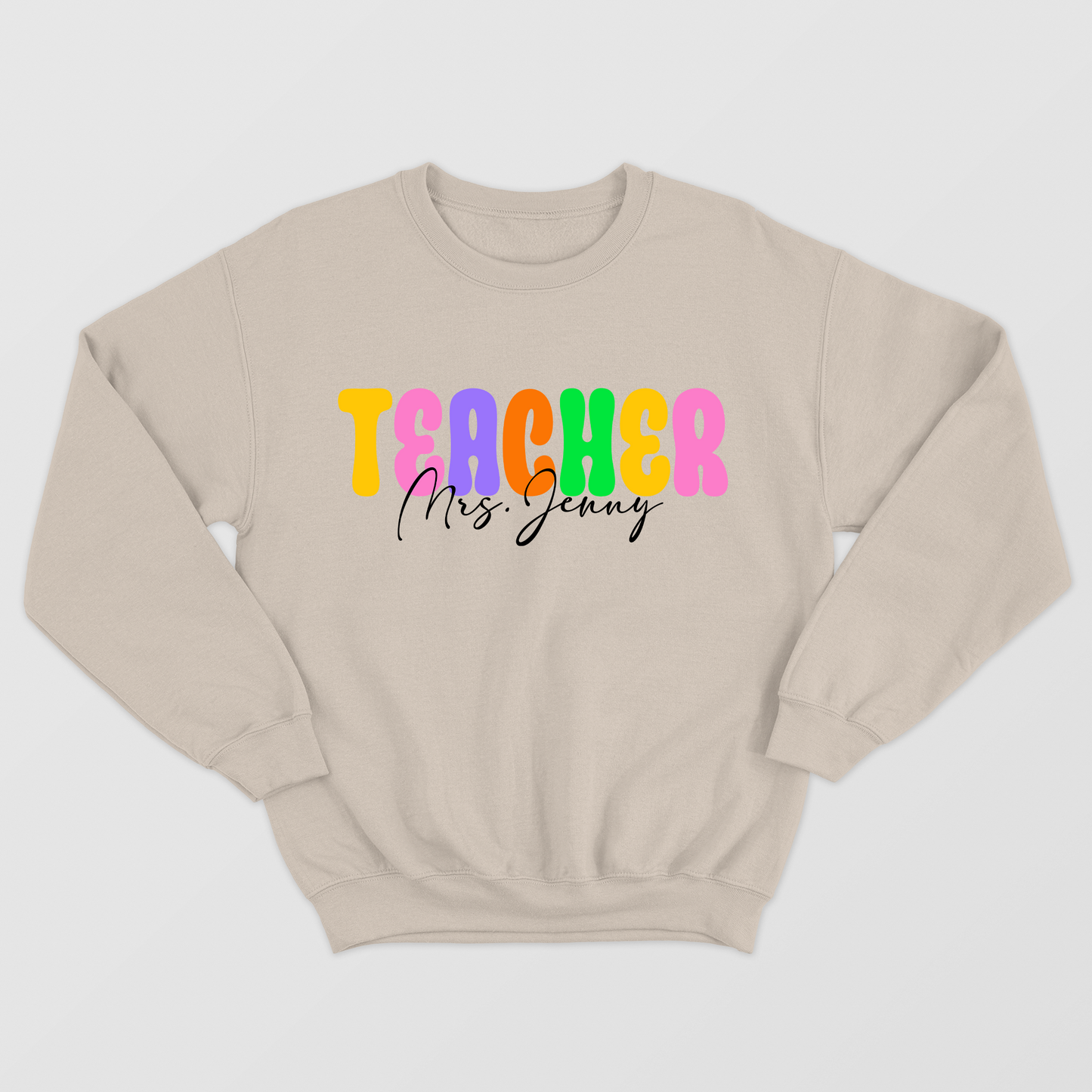 Custom Name Shirt For Teacher, Gift For Teacher, Cute Groovy Teacher Shirt, Back To School 2024