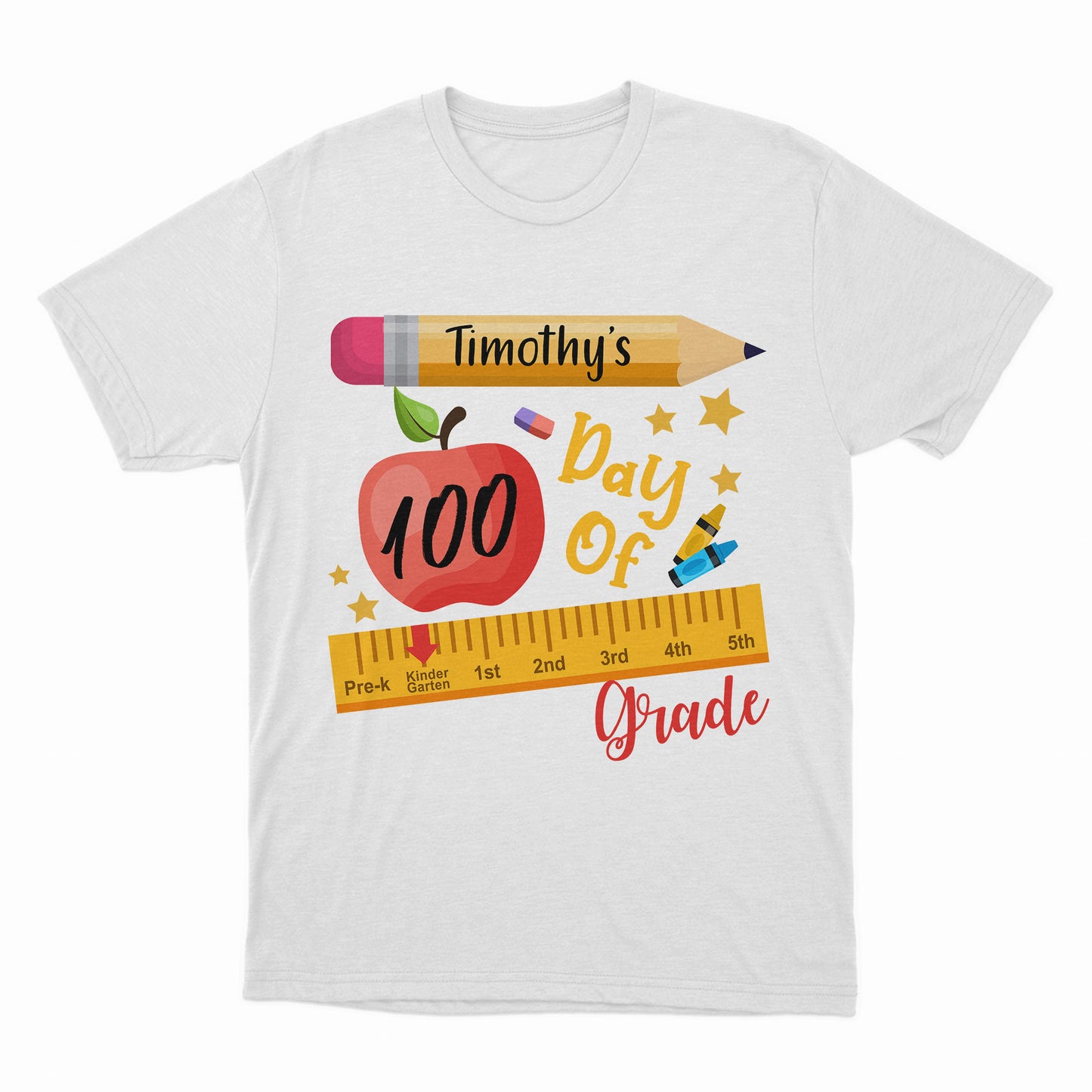 100 Days Of School Shirt, First Day Of School Shirt, Personalized Name School Shirt, Happy First Day Of School