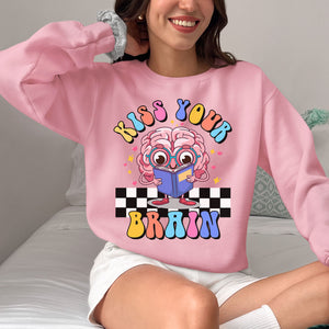 Kiss Your Brain Custom Shirt,Teacher Shirts, Teacher Appreciation Gift, Custom Retro Teacher Gifts