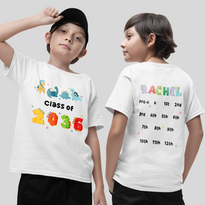 Class Of 2036 Graduation Shirt, Grow With Kids, First Day Of School Shirt, Personalized Name Shirt, Back To School 2024
