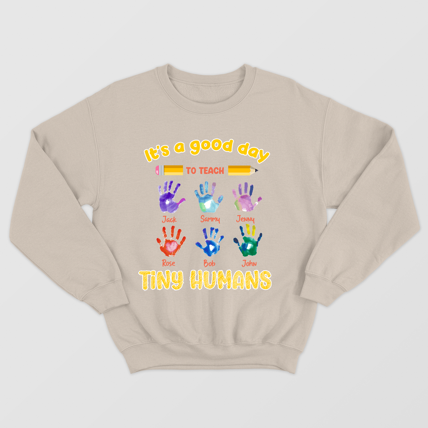 It's A Good Day To Teach Tiny Human Shirt, Teacher Appreciation Shirt, Custom Shirt For Teacher, Colorful Hand Shirt