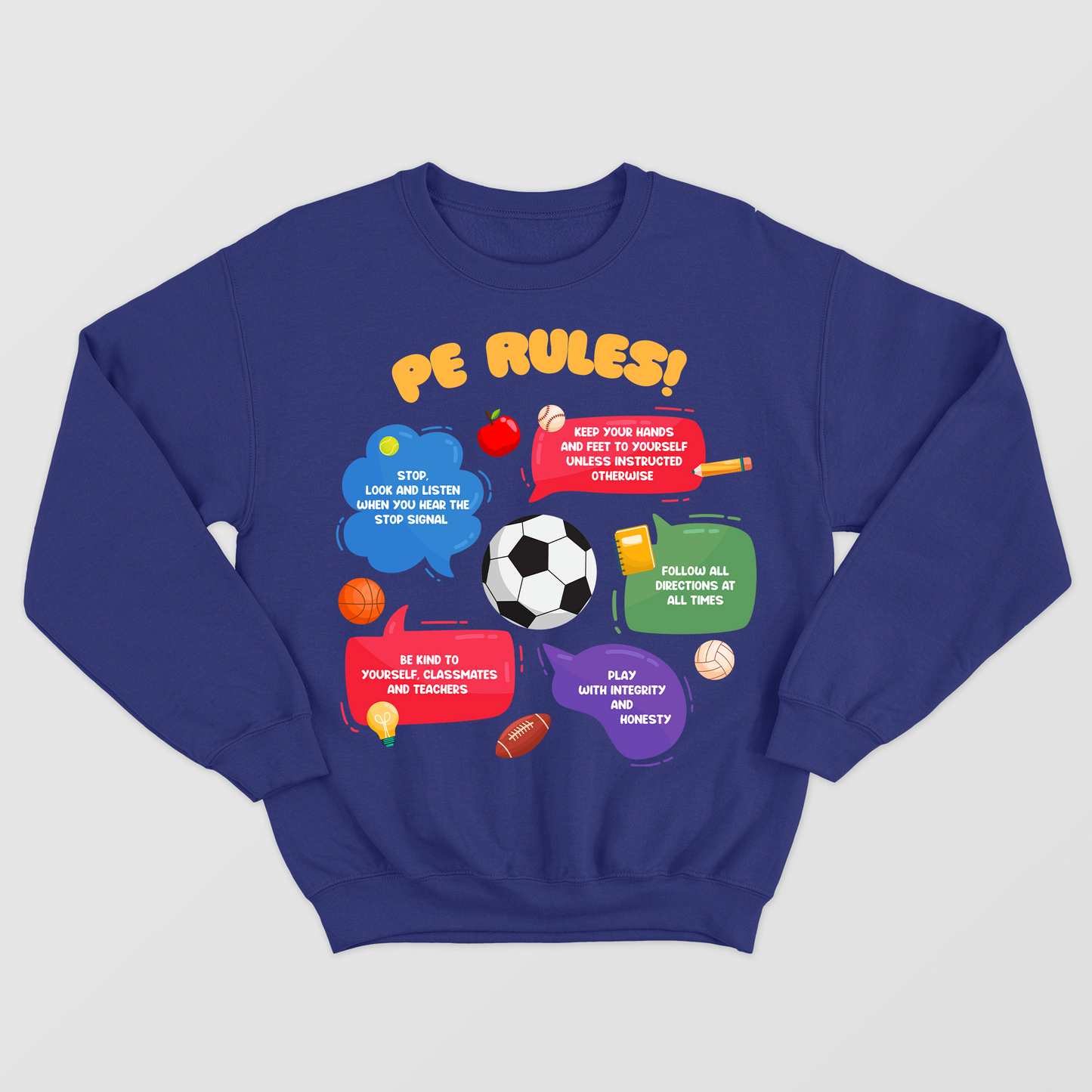 PE Teacher Rules Shirt, Funny Shirt For PE Teacher, PE Teacher Appreciation Shirt, Back To School Shirt