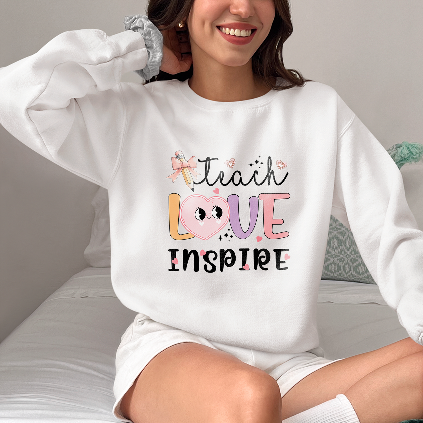 Teach Love Inspire Shirt, Elementary School Teacher Shirt, Preschool Teacher, Teaching is a Work of Heart