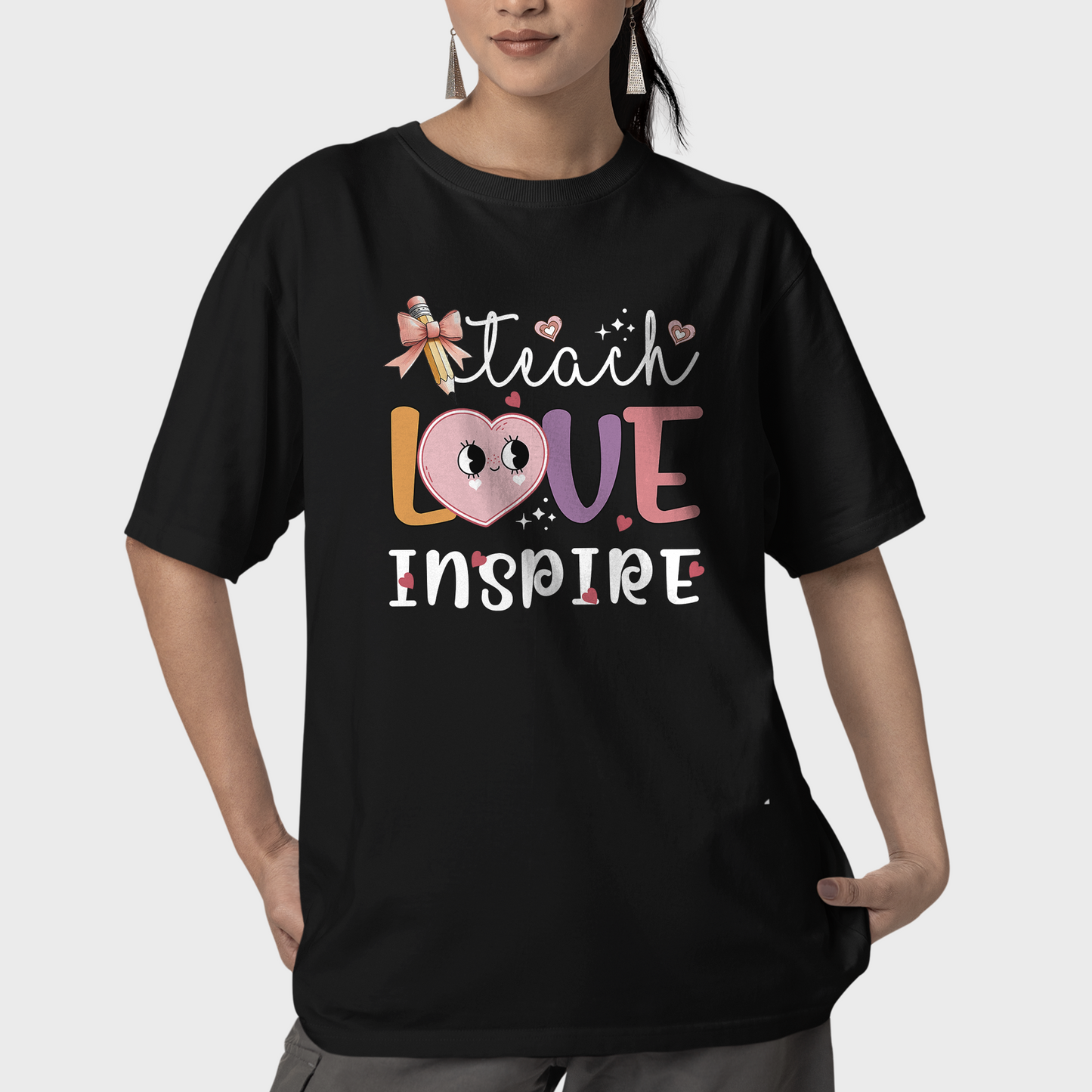 Teach Love Inspire Shirt, Elementary School Teacher Shirt, Preschool Teacher, Teaching is a Work of Heart