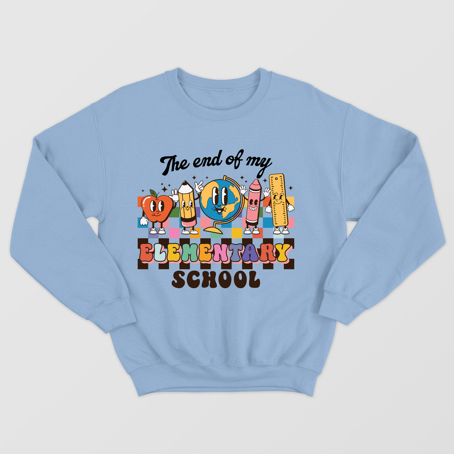 Cute School Supplies Shirt, The End Of My Elementary School Shirt, Graduated Kid Shirt