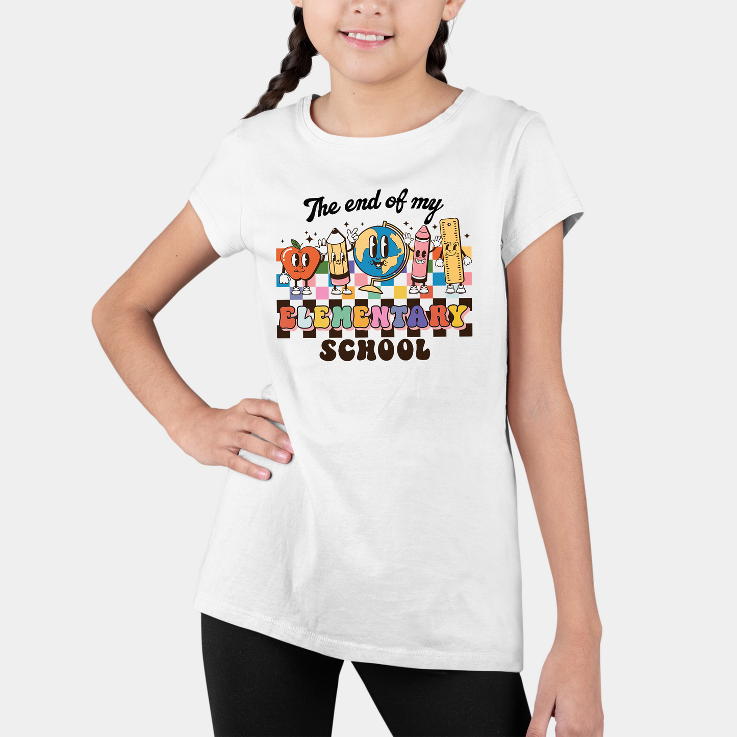 Cute School Supplies Shirt, The End Of My Elementary School Shirt, Graduated Kid Shirt