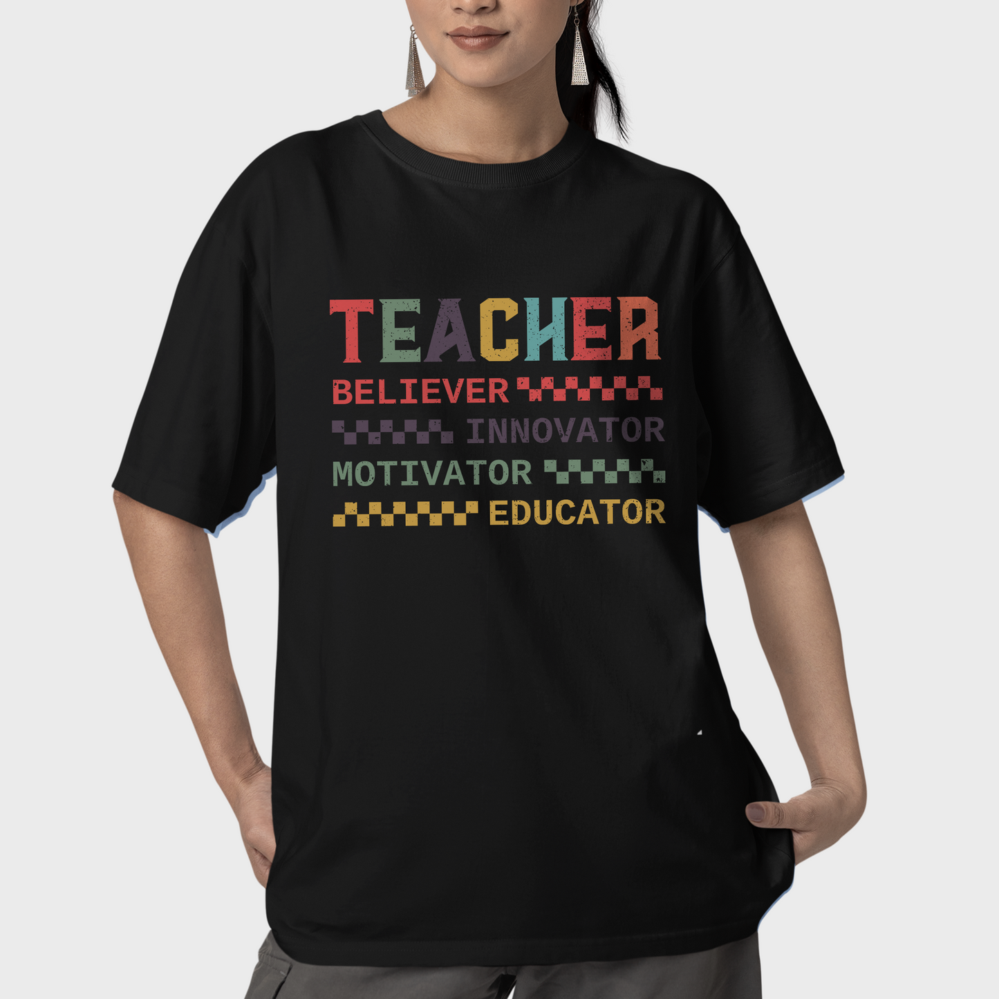 Teacher Believer Innovator Motivator Educator shirt , Retro Teacher shirt  Teacher Life tee,  Back to School shirt