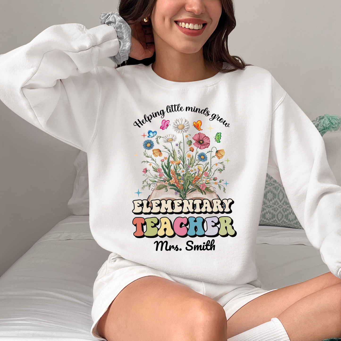 Helping Little Minds Grow Shirt, Teacher Shirt, Gift For Teacher, Teacher Appreciation, Floral Teacher Shirt, Teacher Week 2024