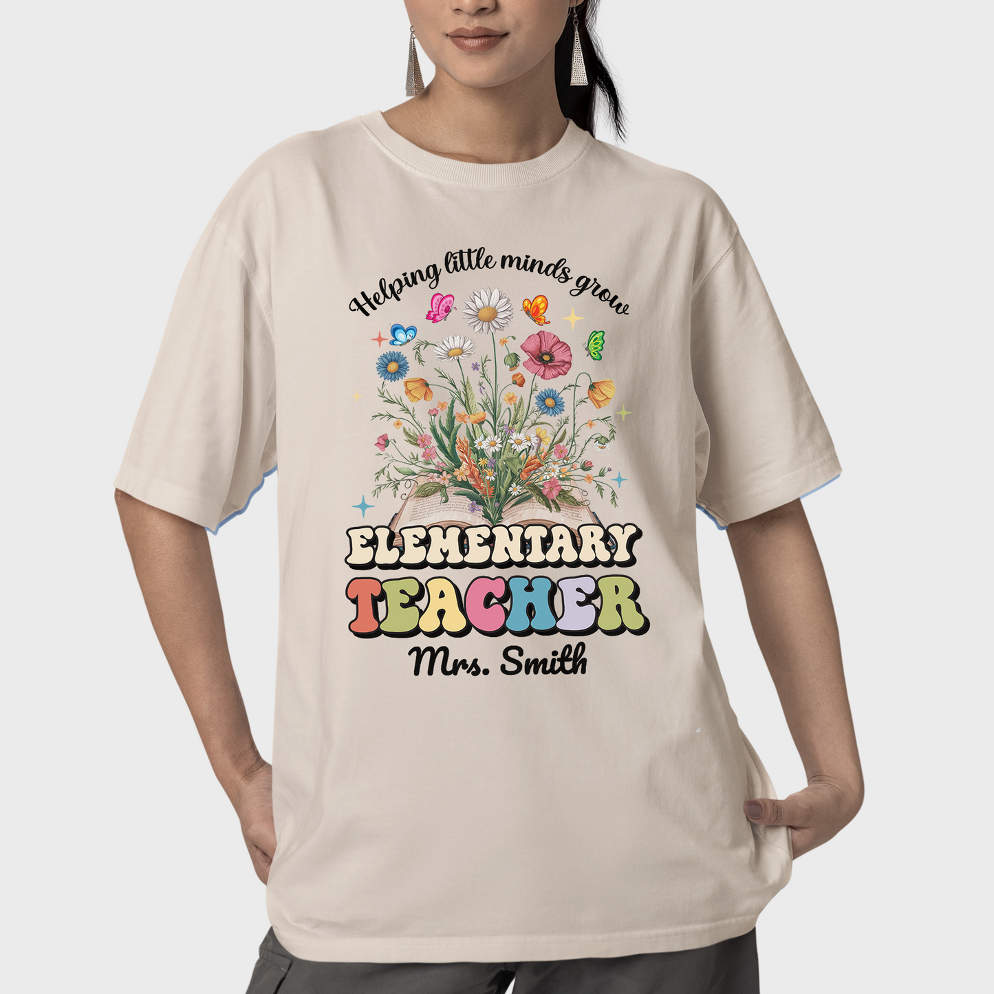 Helping Little Minds Grow Shirt, Teacher Shirt, Gift For Teacher, Teacher Appreciation, Floral Teacher Shirt, Teacher Week 2024