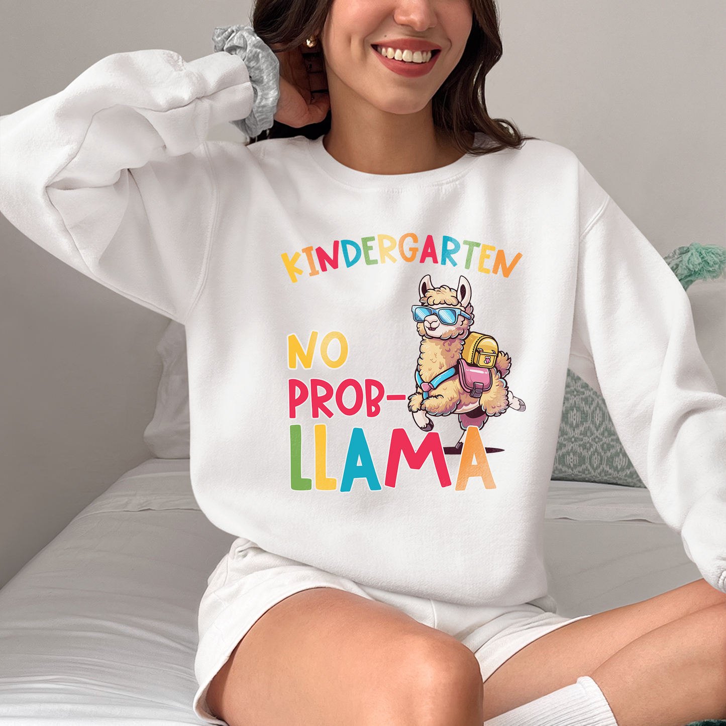 Cute No Prob-llama School Shirt, Happy New Grade Shirt, Funny Llama Shirt, Back To School Gift, Kindergarten Shirt