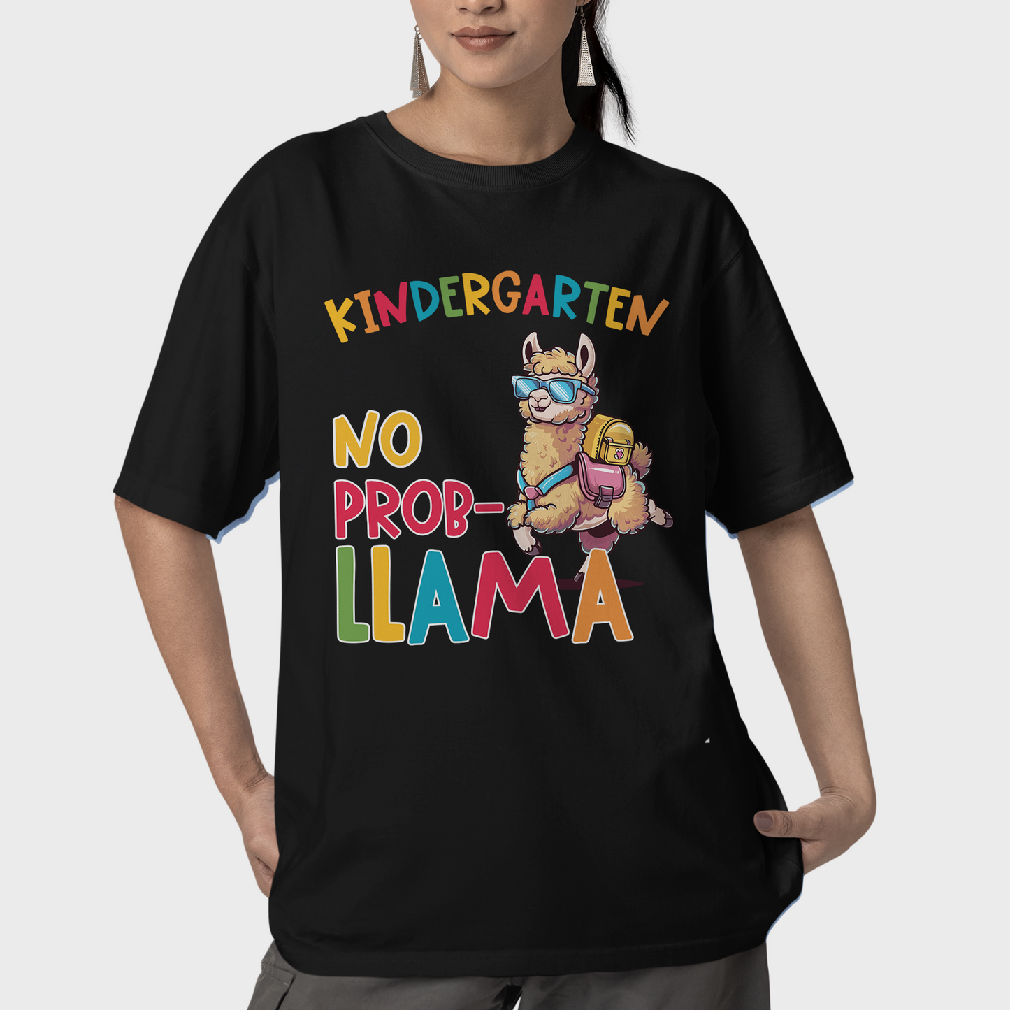 Cute No Prob-llama School Shirt, Happy New Grade Shirt, Funny Llama Shirt, Back To School Gift, Kindergarten Shirt