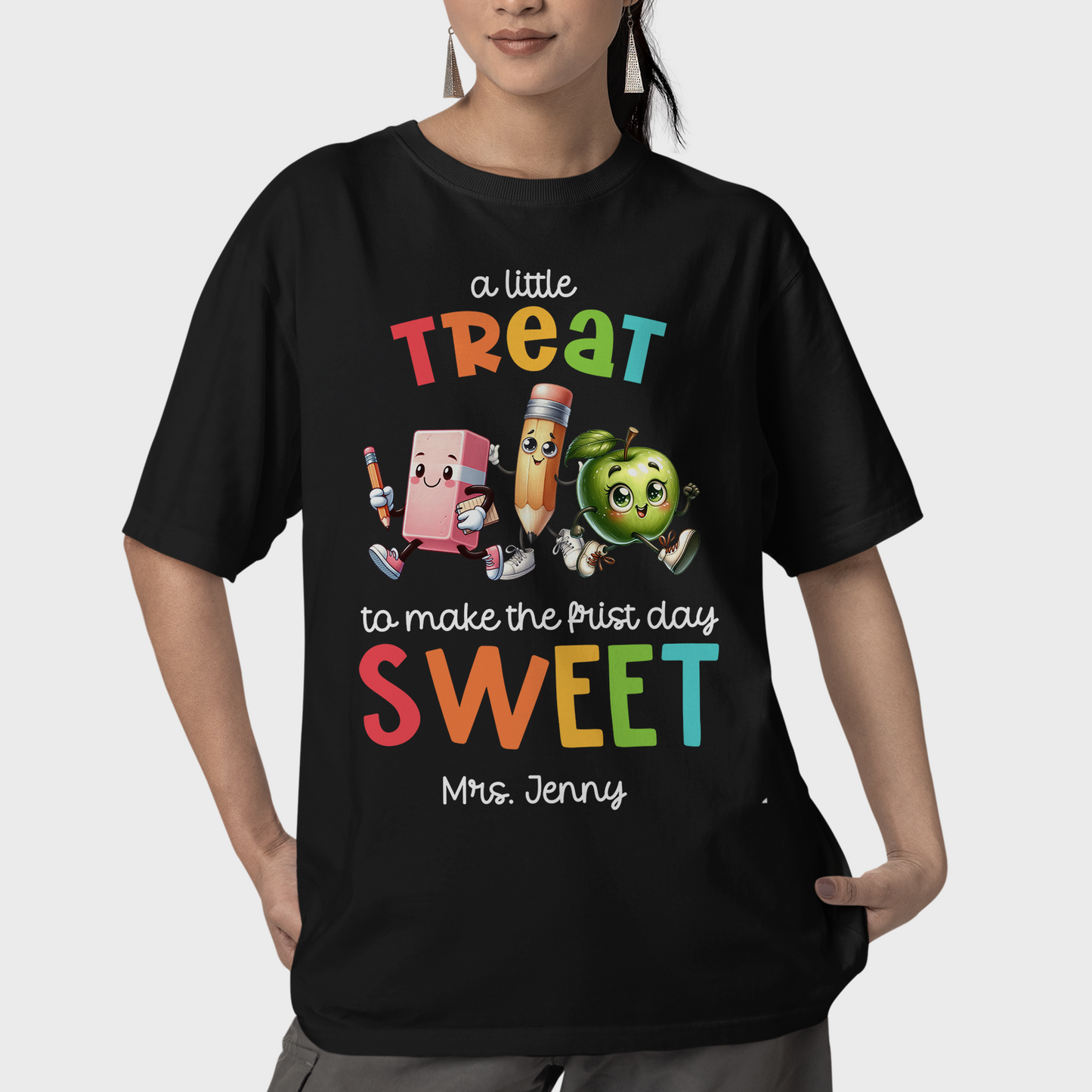 A Little Treat To Make The First Day Sweet Shirt, Welcome Back To School Shirt, Teacher Custom Shirt, Teacher Appreciation Shirt