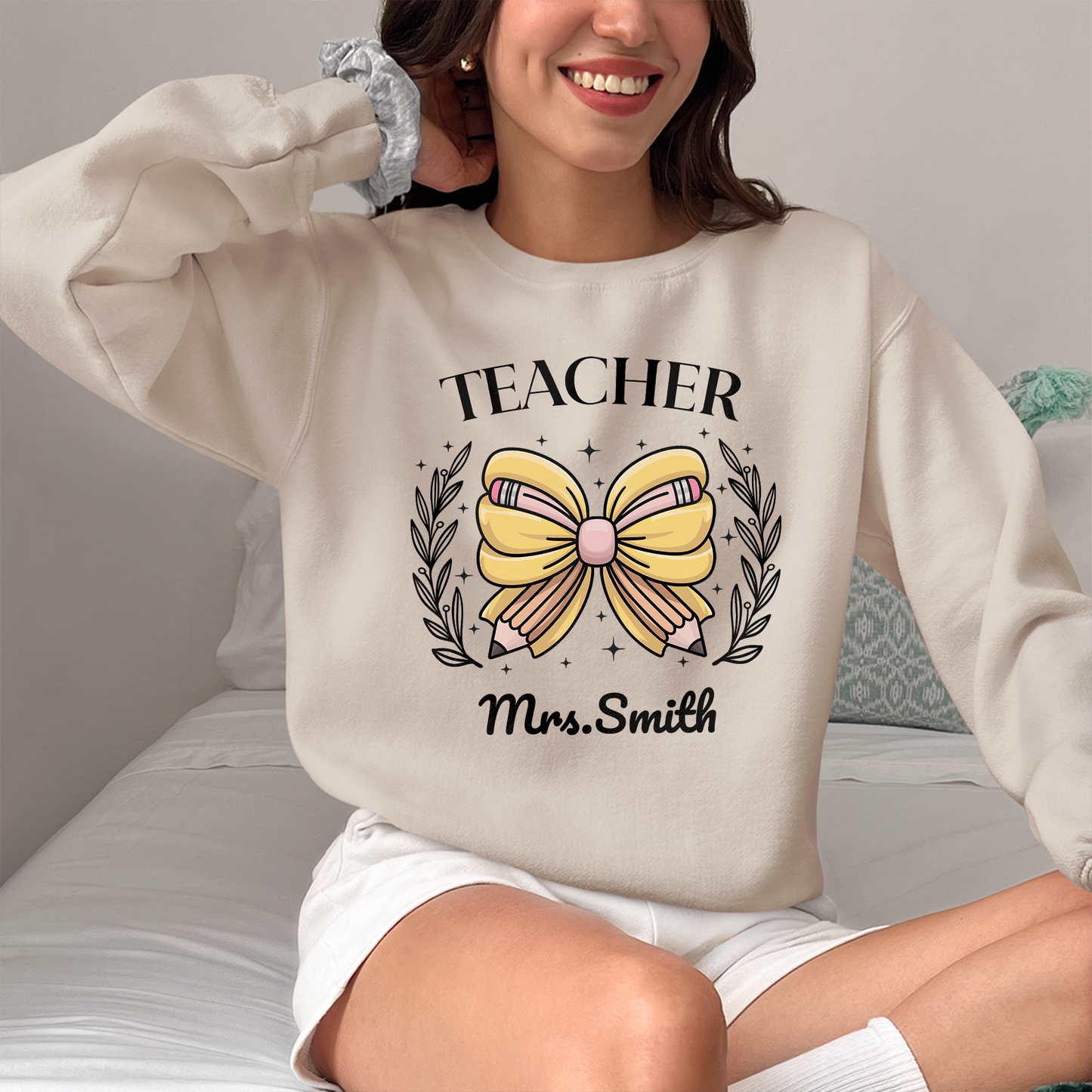 Teacher Coquette Shirt, Teacher Pencil Coquette Bow Shirt, Teacher Appreciation Shirt, Back To School 2024