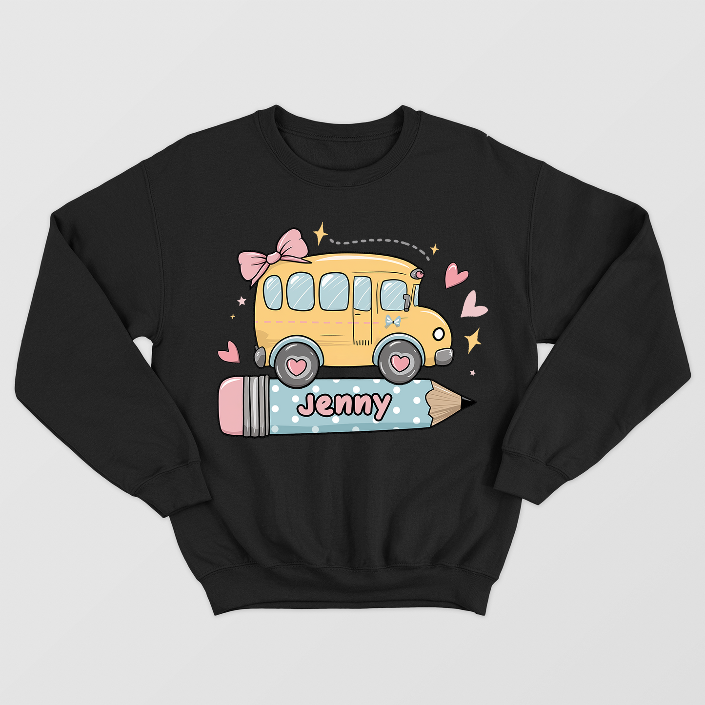 Cute School Bus Pencil Shirt, Personalized Shirt For Kids, Back To School Shirt, Happy First Day Of School