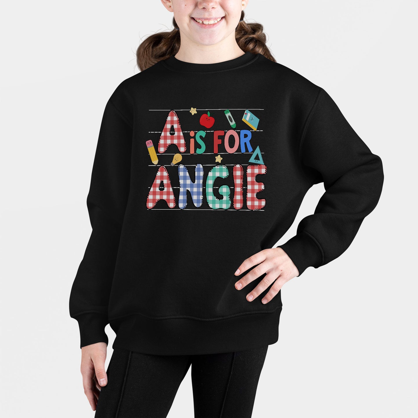 Custom Alphabet Name Shirt, Personalized Kid Name Shirt, Back To School Gift, Happy First Day Of School,