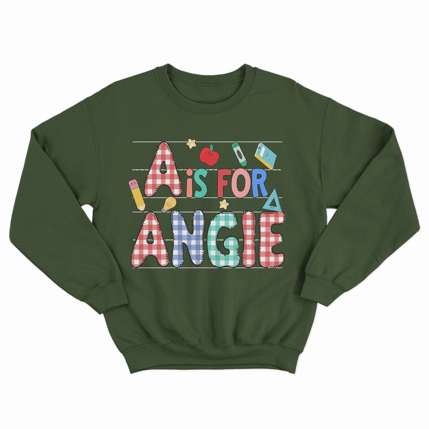 Custom Alphabet Name Shirt, Personalized Kid Name Shirt, Back To School Gift, Happy First Day Of School,