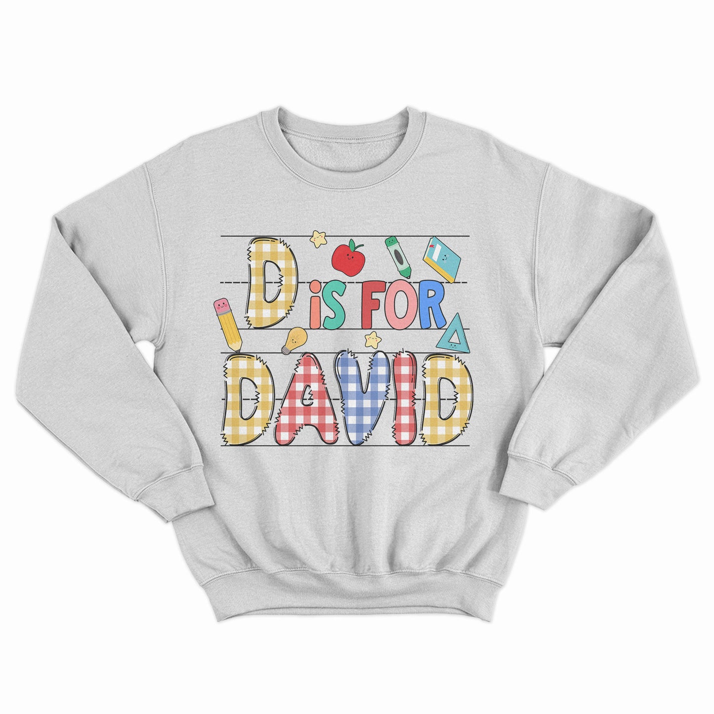 Custom Alphabet Name Shirt, Personalized Kid Name Shirt, Back To School Gift, Happy First Day Of School,