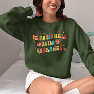 Weird Teachers Build Character, First Day Of School, Elementary School Teacher Tee, Teaching Shirt, Back to School