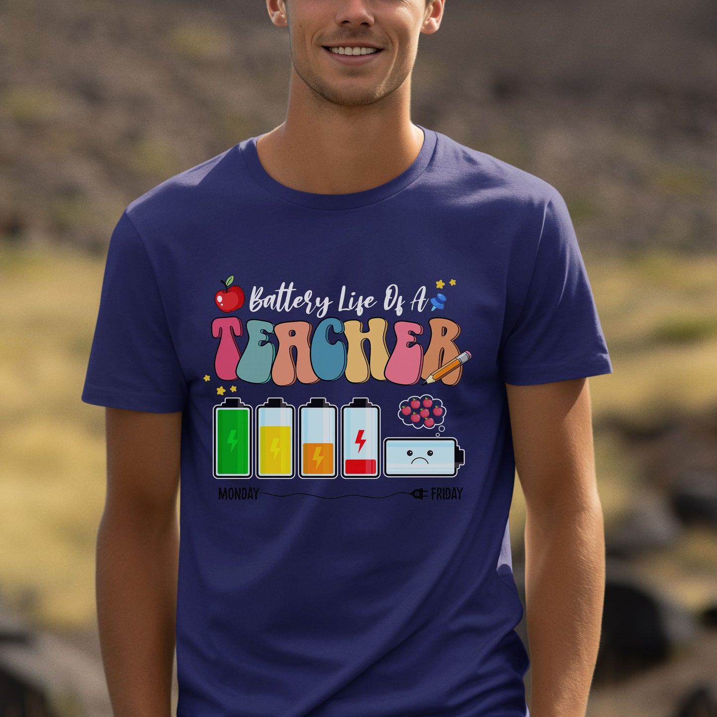 Battery Life Of A Teacher Shirt, Funny Teacher Quote, Gift For Teacher, Back To School Shirt