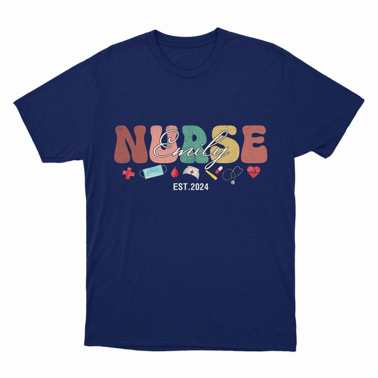 Custom Nurse Shirt, Retro Nurse Shirt, Graduation Gift For Nurse Gifts,  Registered Nurse Gifts, Nurse Est Crewneck