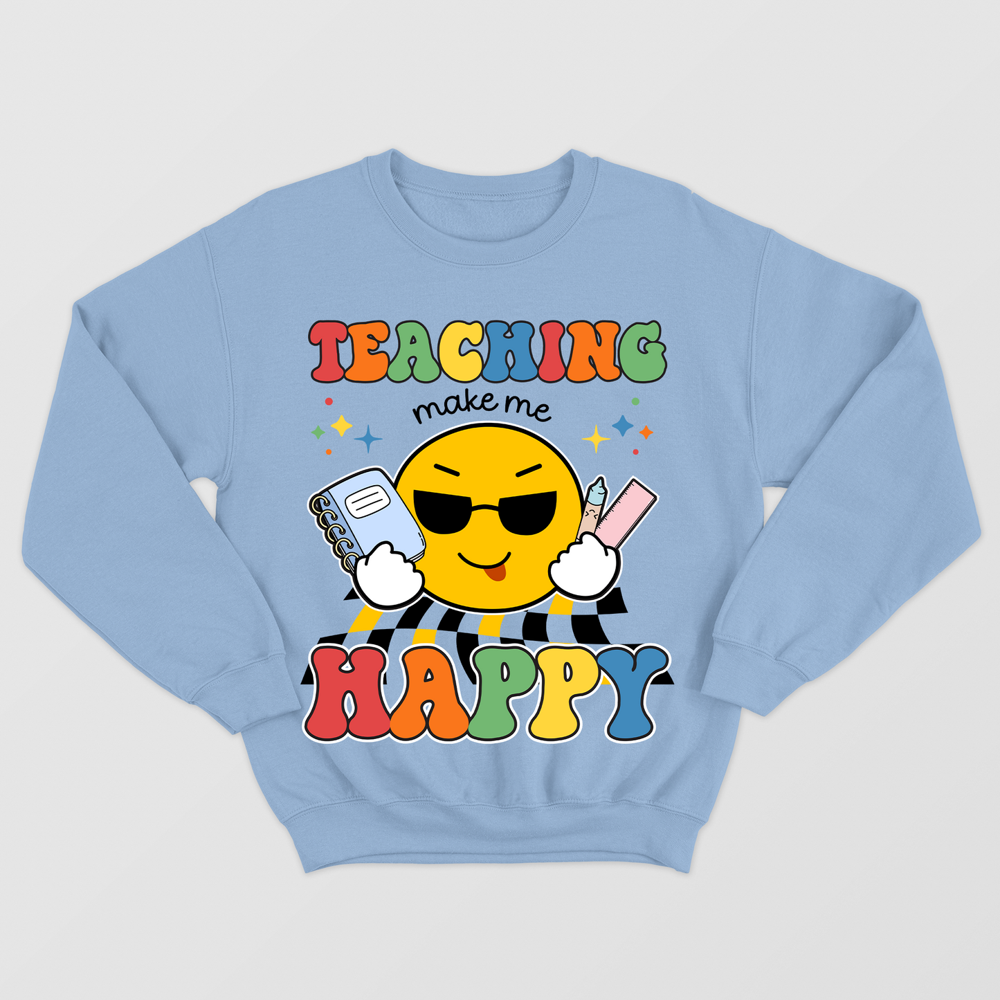 Teaching Makes me Happy Shirt, Smiley Face Shirt, School Teacher Shirt, Back to School Shirt