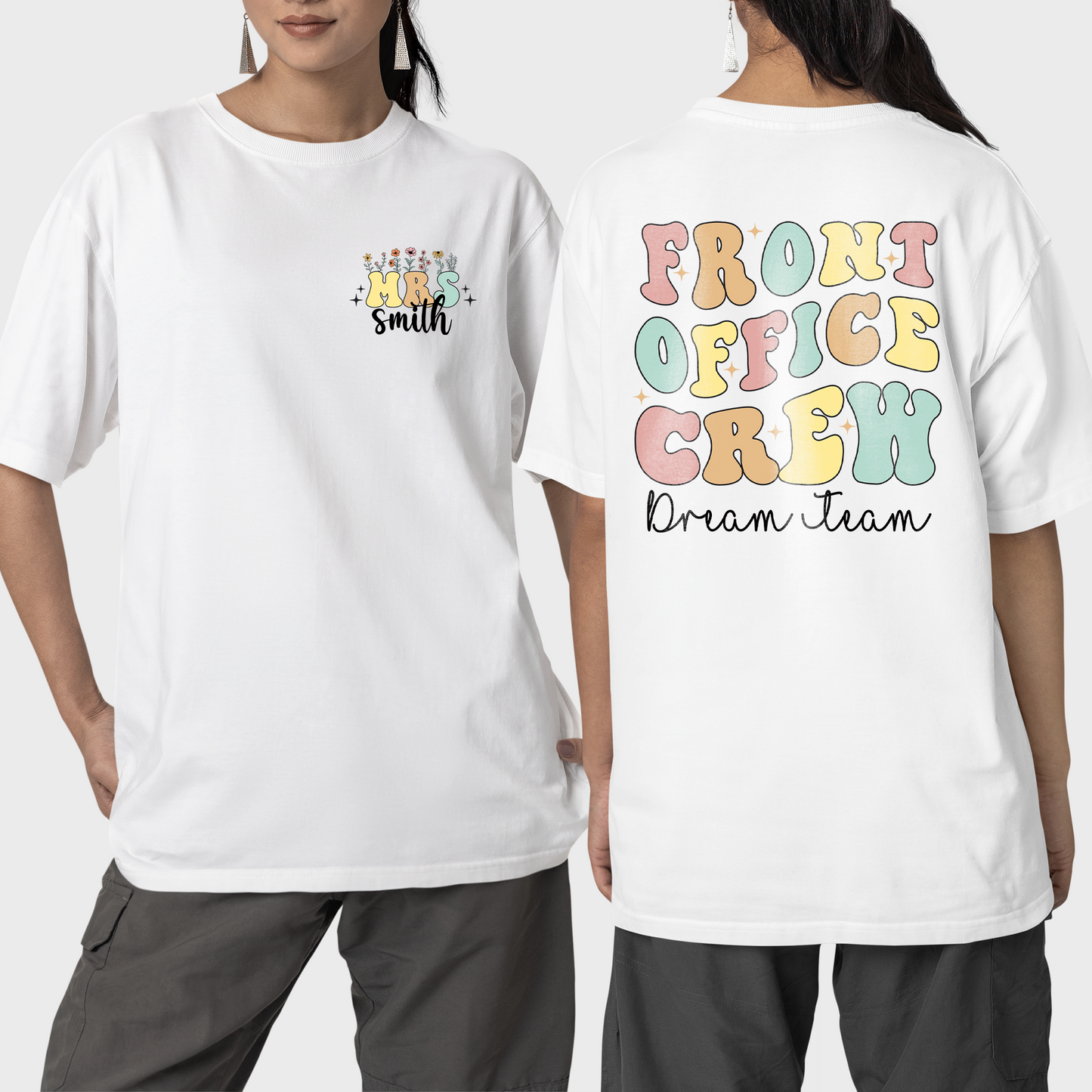 Front Office Dream Team Shirts, Custom Name Shirt, School Secretary Shirt, Front Office Squad