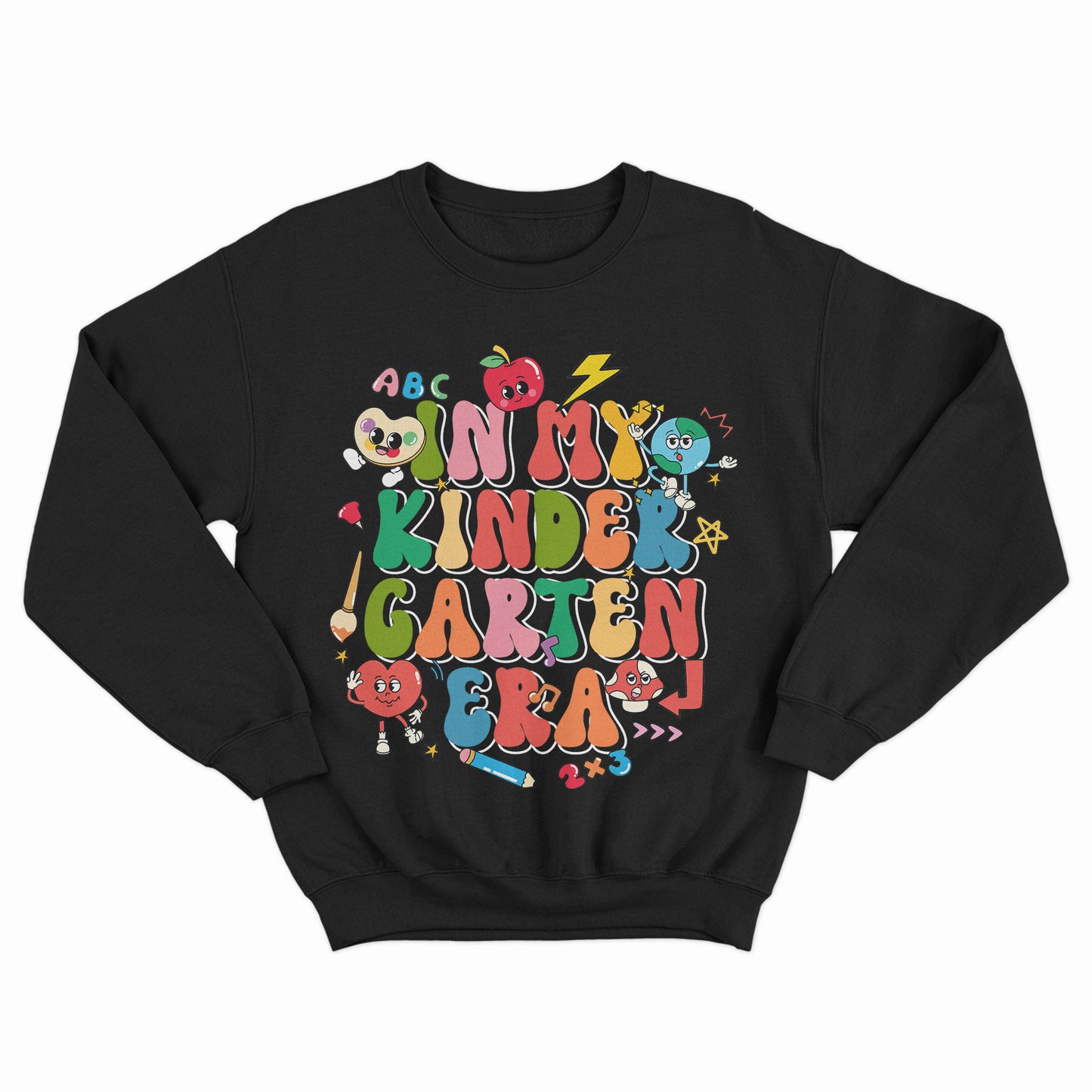 Retro Groovy In My Kindergarten Era Shirt, School Supplies Cute Shirt, Gift For Kids, Happy First Day Of School