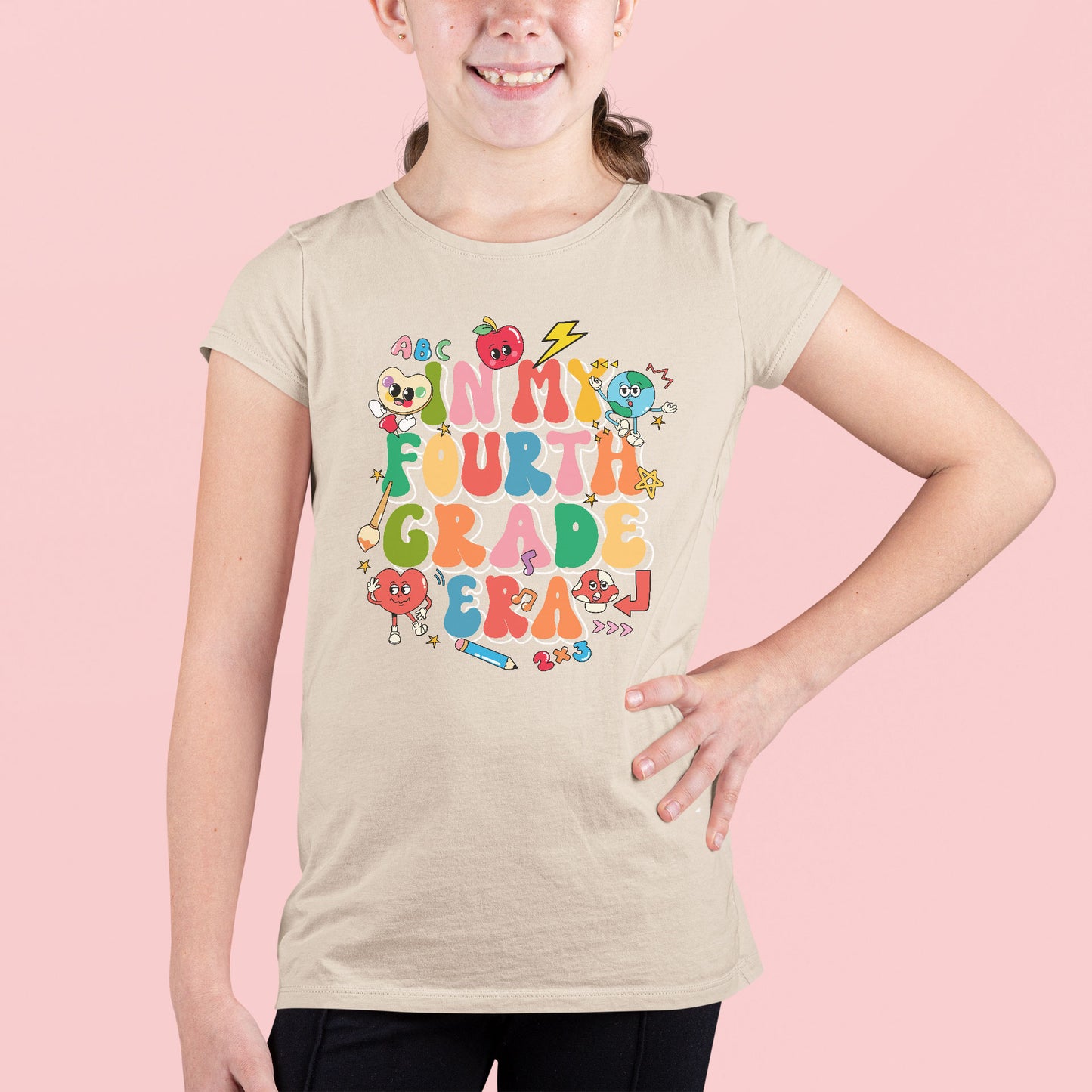 Retro Groovy In My Kindergarten Era Shirt, School Supplies Cute Shirt, Gift For Kids, Happy First Day Of School