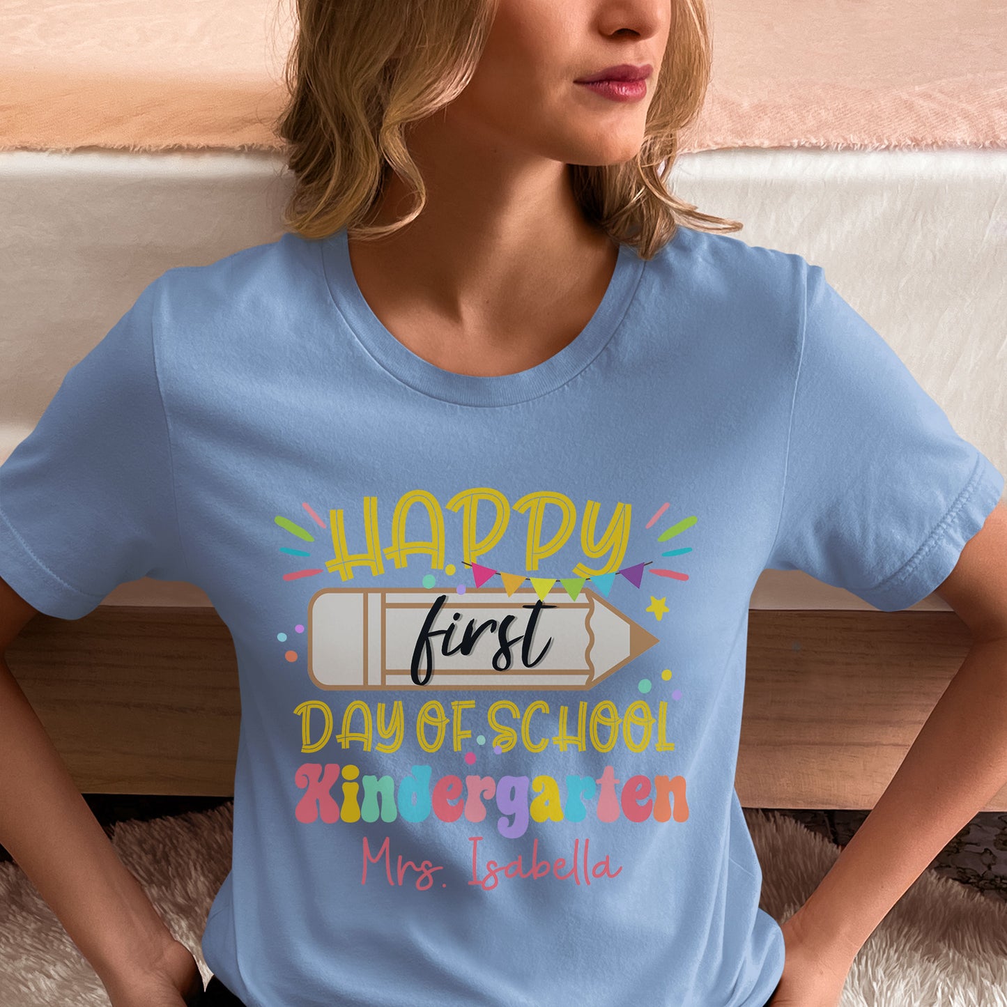 Happy First Day Of School Shirt, New Year New Grade Shirt, Back To School Gift Shirt, Custom Name Shirt, Kids Shirt