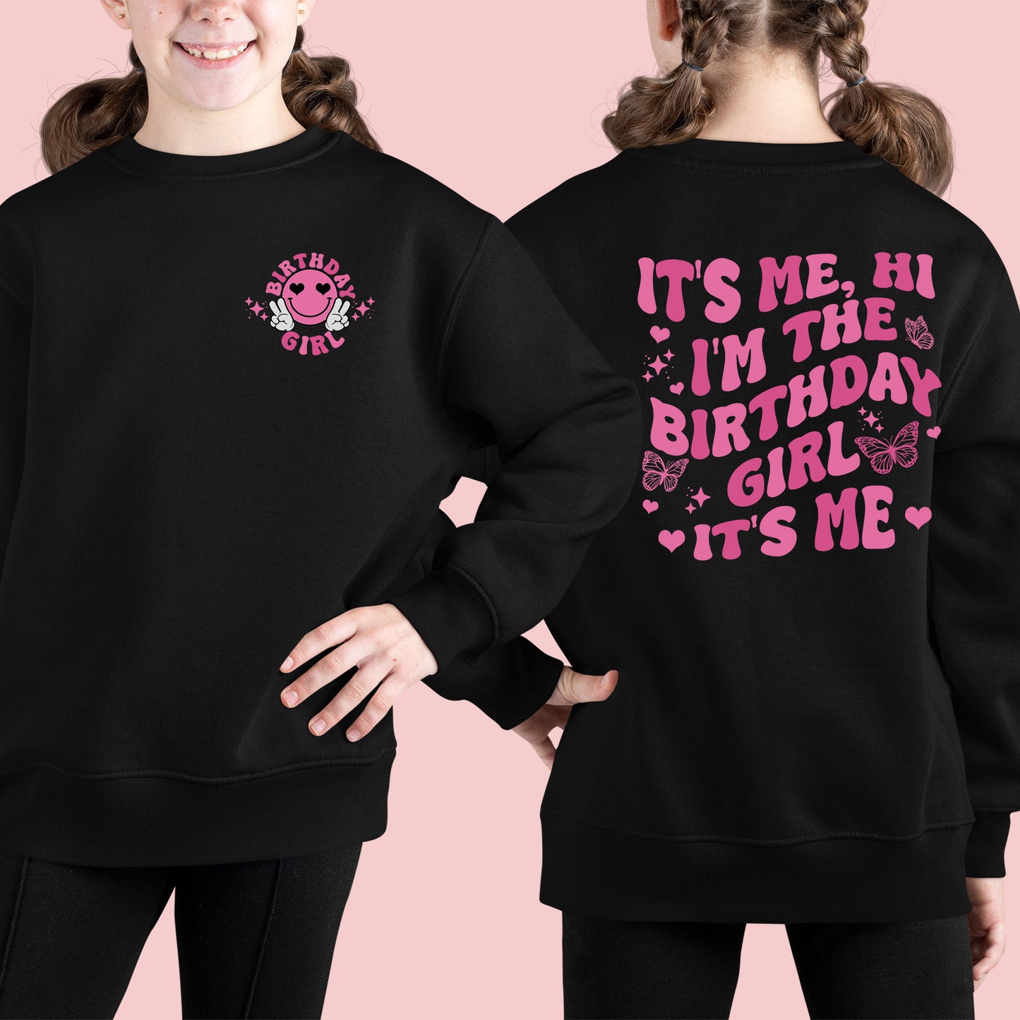 It's me Hi I'm the Birthday Girl It's Me Shirt, Birthday Girl T-Shirt,Smiley Face Birthday Shirt