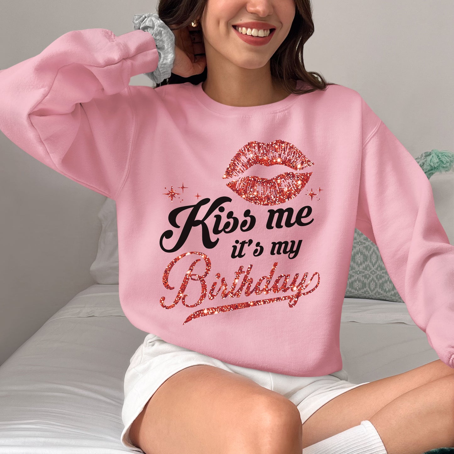 Kiss Me It's My Birthday Shirt, Cool Birthday Girl Tee, Birthday Girl Tee, Y2K Birthday Shirt, Girl Birthday Party Shirt