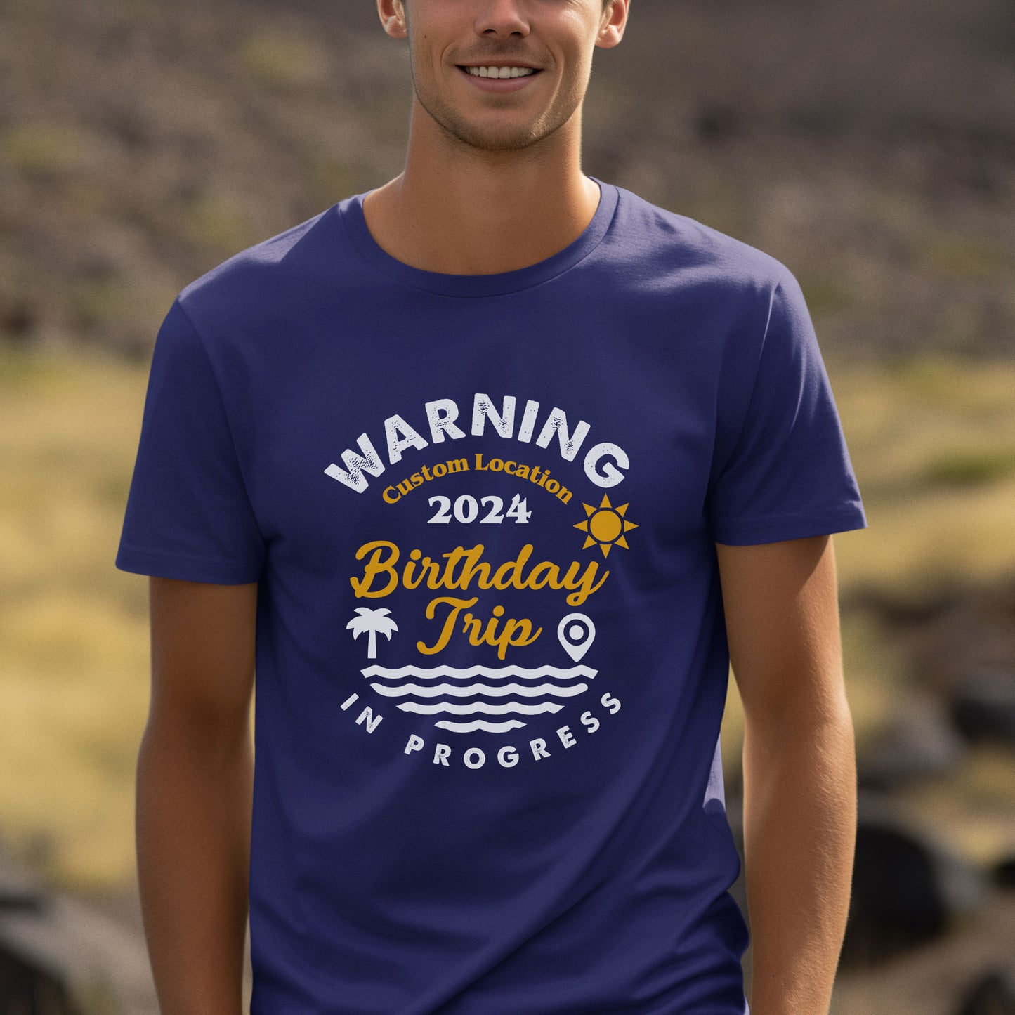 Warning Birthday Trip 2024 In Progress Tshirt, Custom Birthday Trip Shirt, Birthday Squad Travel Shirt