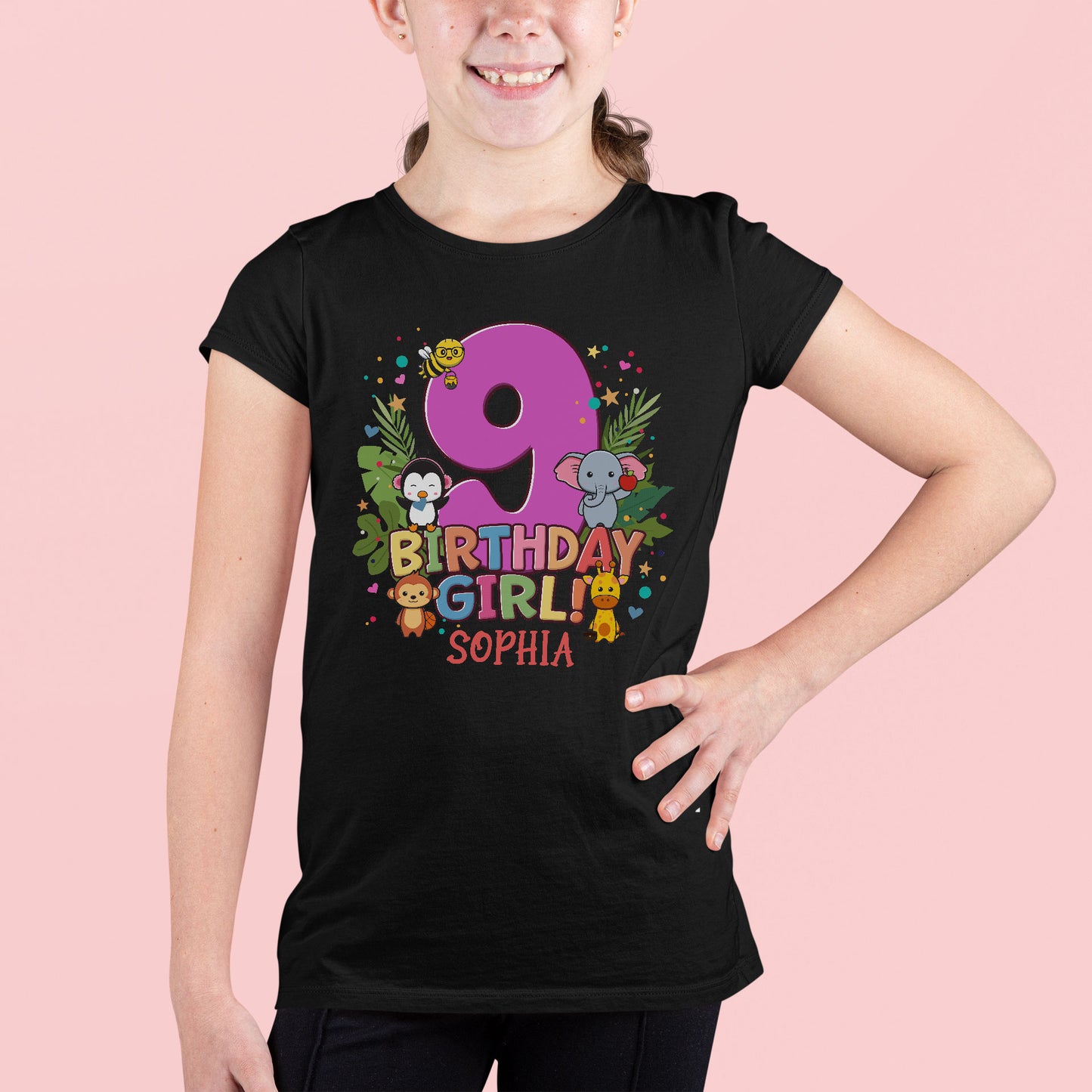 Birthday Girl Custom Shirt, Birthday Party Shirt For Girls, Cute Zoo Birthday Shirt, Animal Lovers Shirt