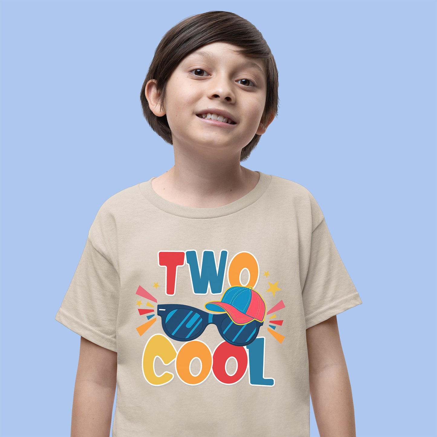 Two Cool Funny Shirt, Two Cool Birthday Party, Funny Cap Sunglasses Birthday Shirt, Birthday Party Shirt For Boys