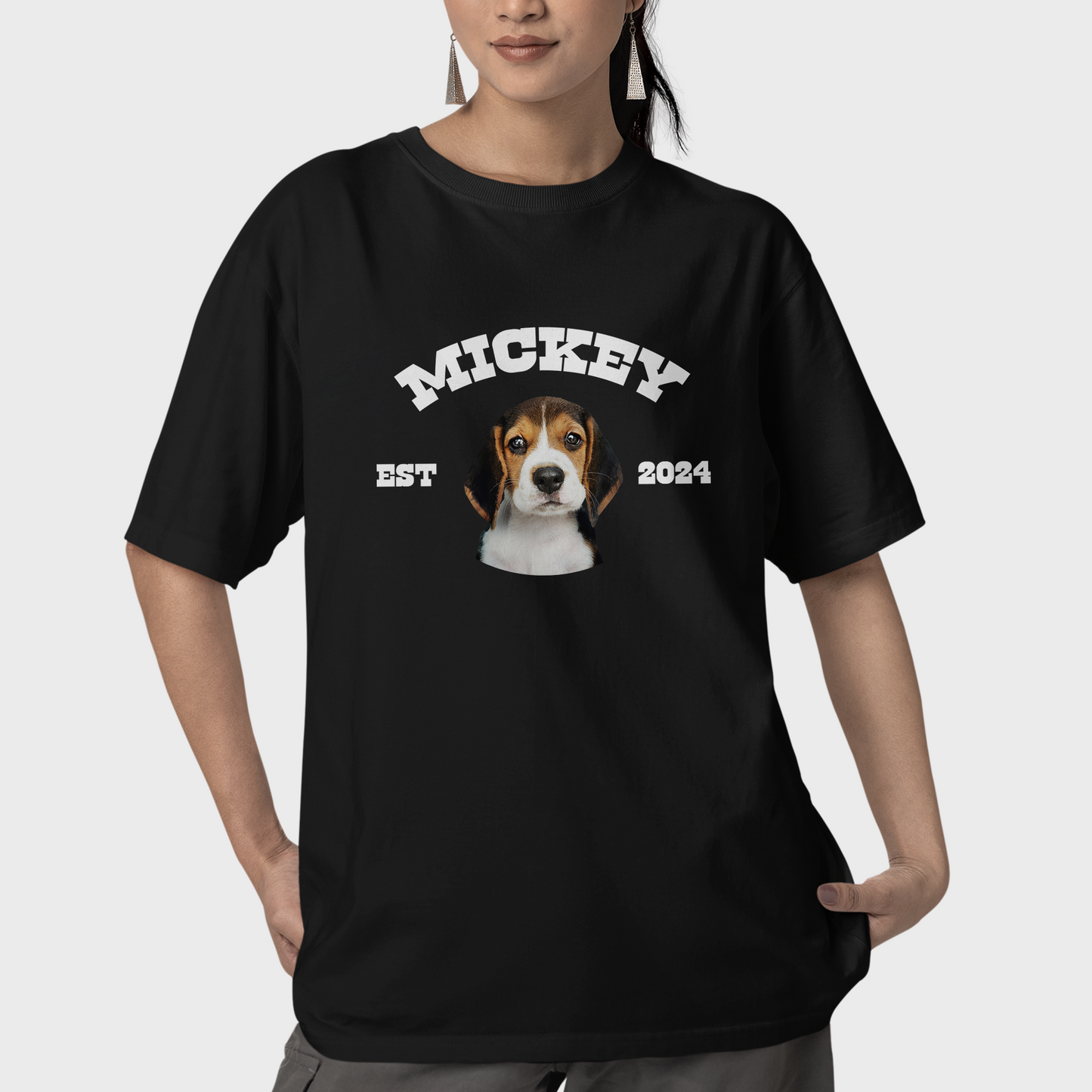 Custom Dog Cat Shirt with Pet Photo and Name, Pet Est 2024 Shirt,  Pet Lover Shirt