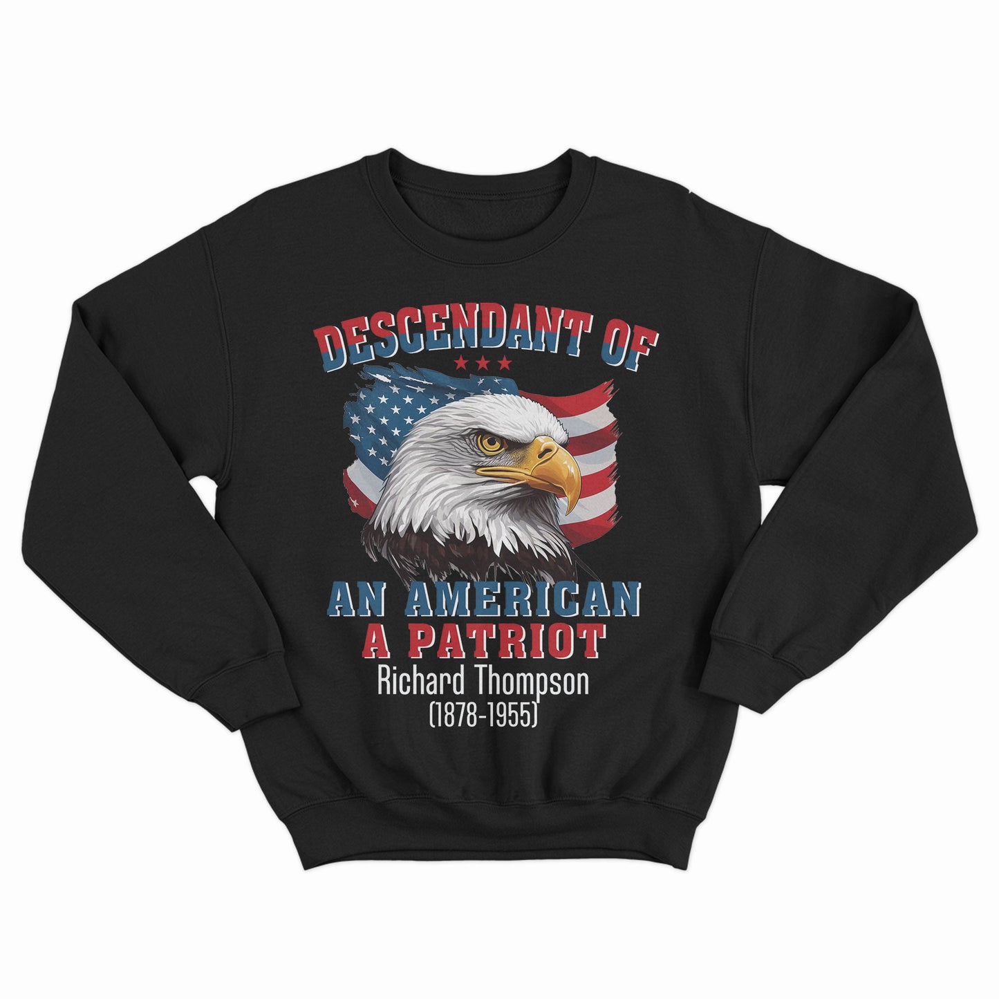 Custom Descendant of a Patriot Shirt,  Custom Personalized Daughters of the American Revolution Sons of the American Revolution,  Revolutionary War Shirt