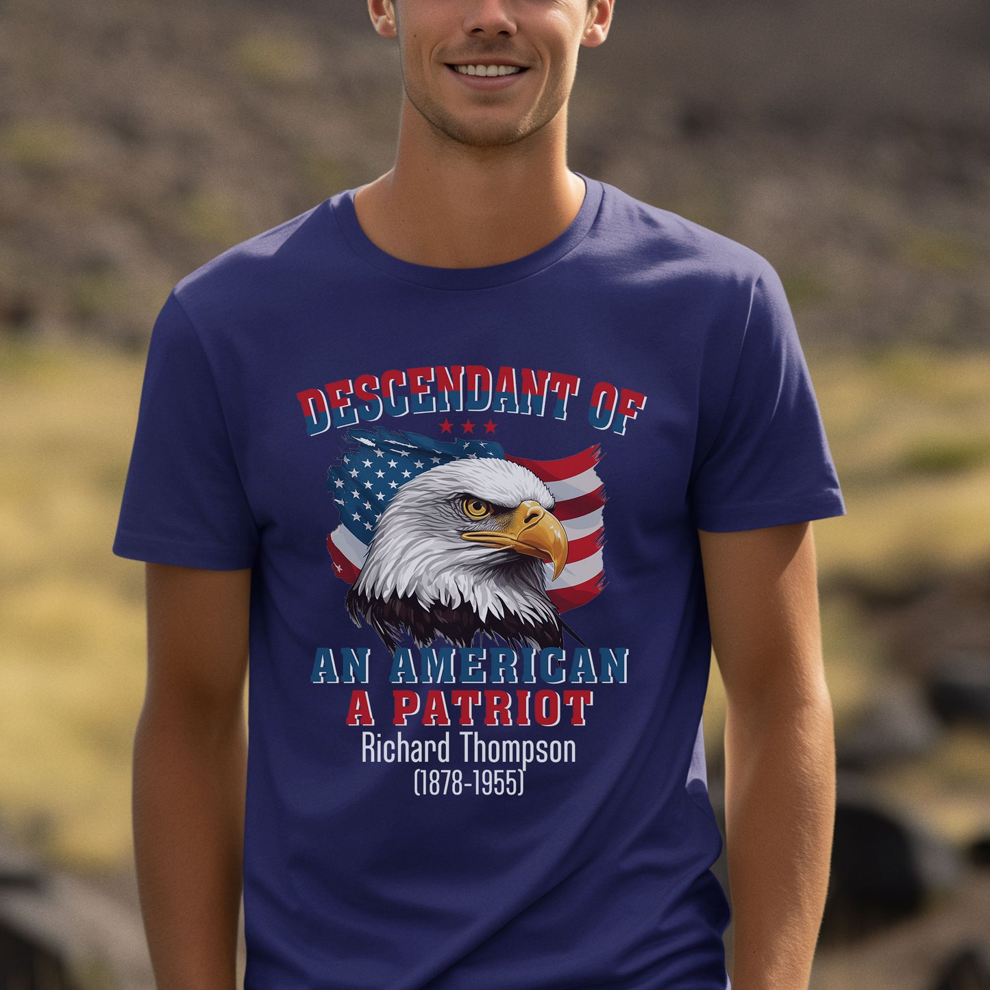 Custom Descendant of a Patriot Shirt,  Custom Personalized Daughters of the American Revolution Sons of the American Revolution,  Revolutionary War Shirt